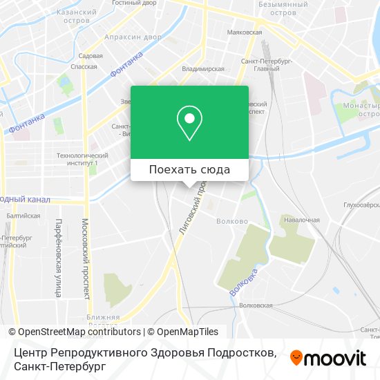 Карта Центр Репродуктивного Здоровья Подростков
