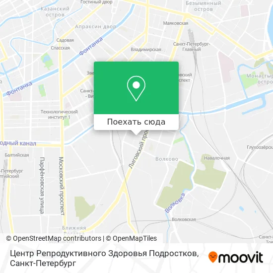 Карта Центр Репродуктивного Здоровья Подростков