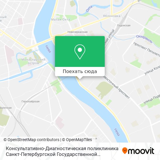 Карта Консультативно-Диагностическая поликлиника Санкт-Петербургской Государственной Медицинской Академии