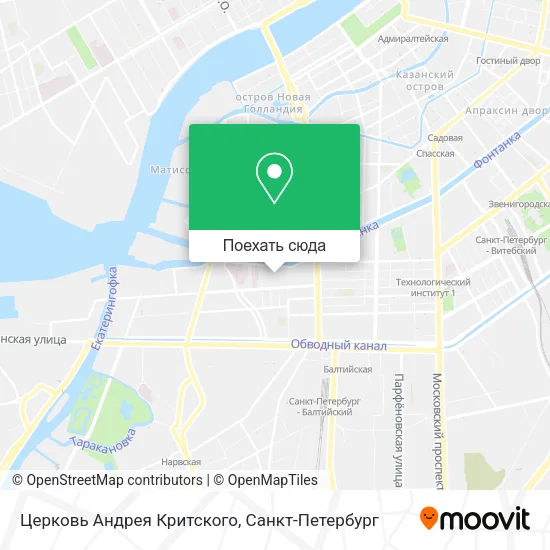Карта Церковь Андрея Критского