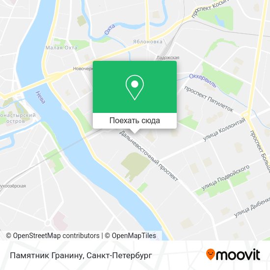 Карта Памятник Гранину