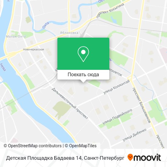 Карта Детская Площадка Бадаева 14