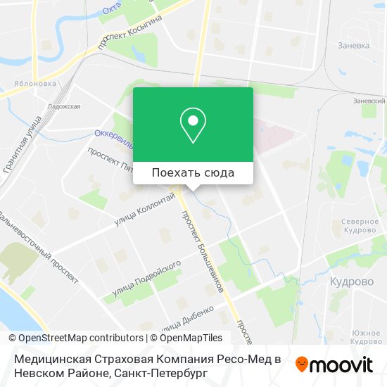 Карта Медицинская Страховая Компания Ресо-Мед в Невском Районе