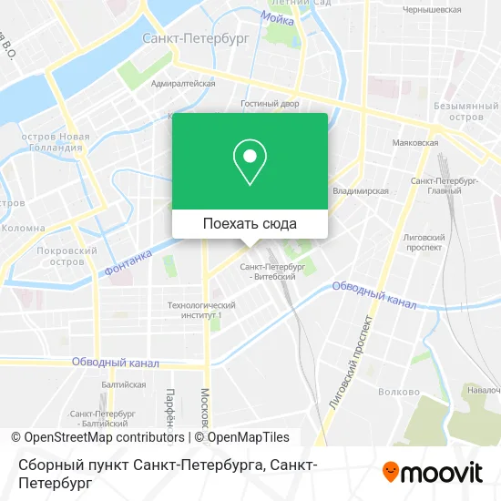 Карта Сборный пункт Санкт-Петербурга