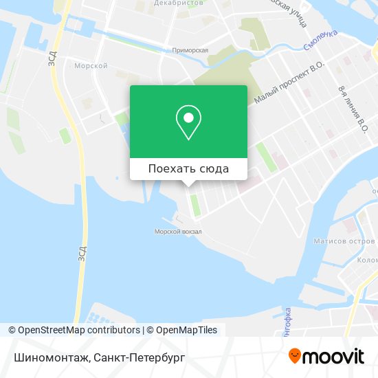 Карта Шиномонтаж