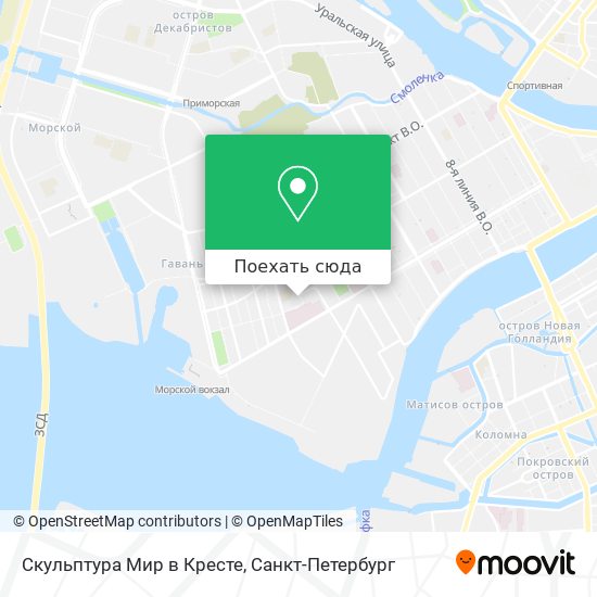 Карта Скульптура Мир в Кресте