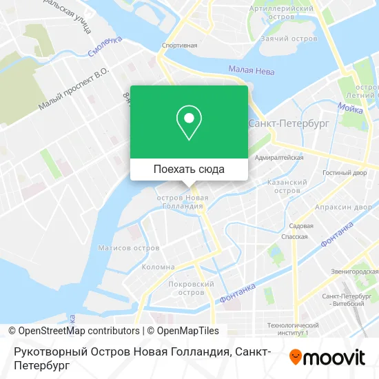 Карта Рукотворный Остров Новая Голландия