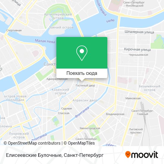 Карта Елисеевские Булочные
