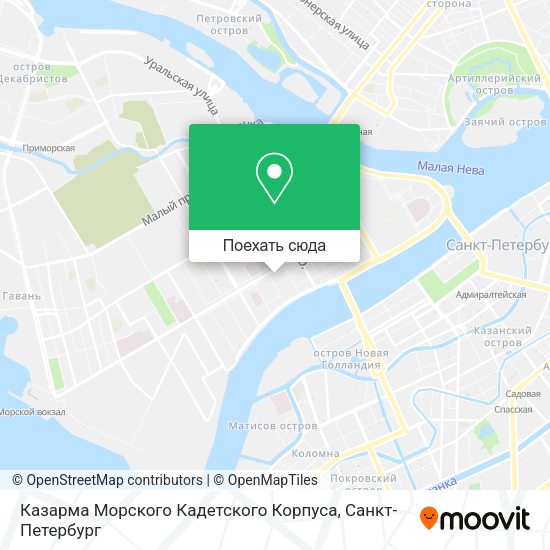 Карта Казарма Морского Кадетского Корпуса