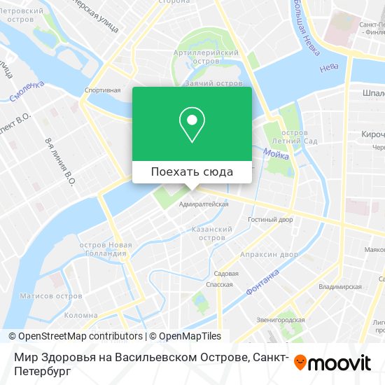 Карта Мир Здоровья на Васильевском Острове