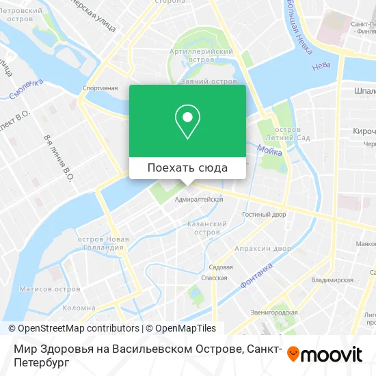 Карта Мир Здоровья на Васильевском Острове