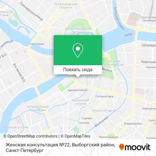 Карта Женская консультация №22, Выборгский район