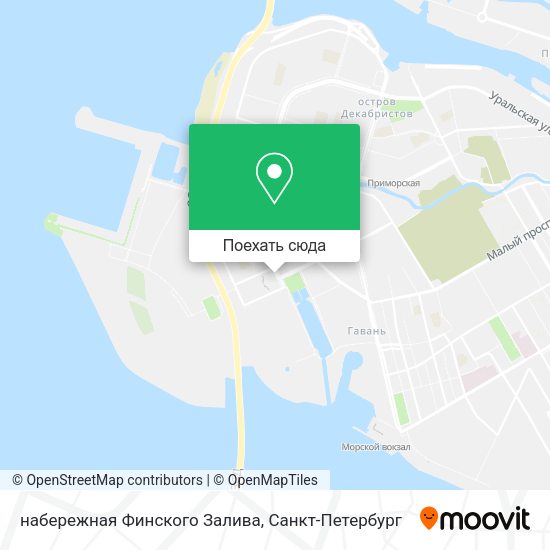 Карта набережная Финского Залива