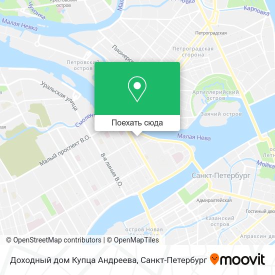 Карта Доходный дом Купца Андреева
