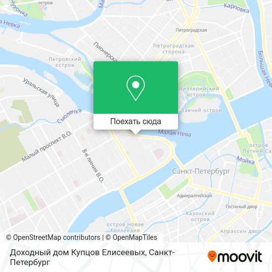 Карта Доходный дом Купцов Елисеевых