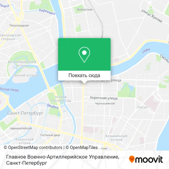 Карта Главное Военно-Артиллерийское Управление
