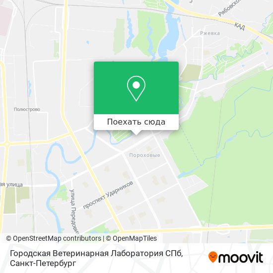 Карта Городская Ветеринарная Лаборатория СПб