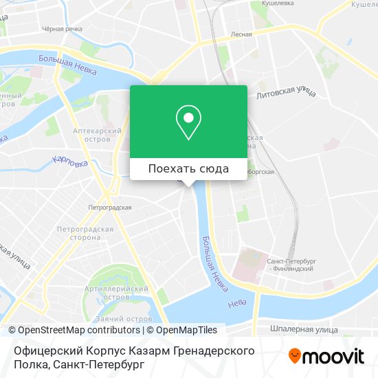 Карта Офицерский Корпус Казарм Гренадерского Полка