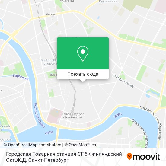 Карта Городская Товарная станция СПб-Финляндский Окт.Ж.Д