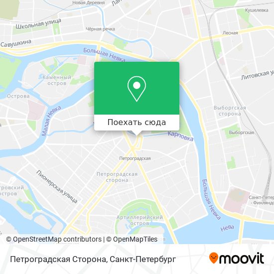 Карта Петроградская Сторона