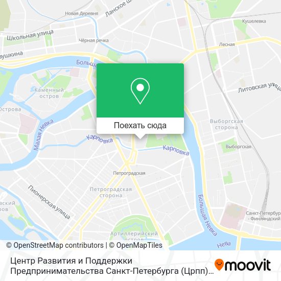 Карта Центр Развития и Поддержки Предпринимательства Санкт-Петербурга (Црпп)