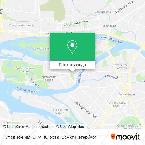 Карта Стадион им. С. М. Кирова