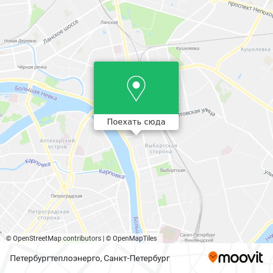 Карта Петербургтеплоэнерго