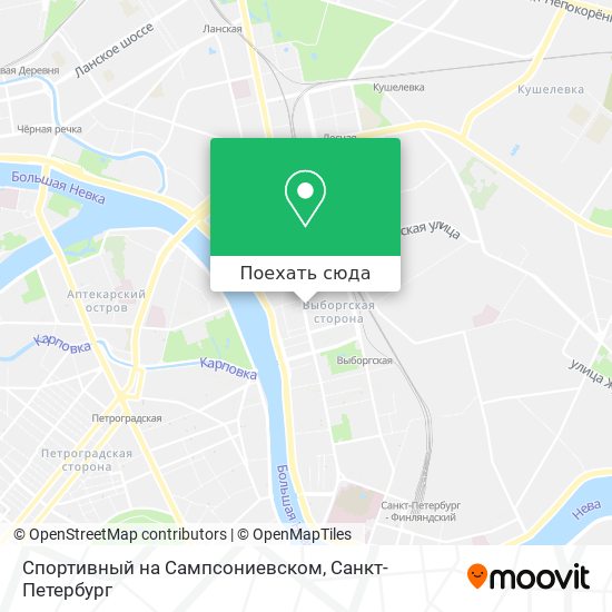 Карта Спортивный на Сампсониевском