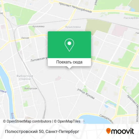 Карта Полюстровский 50
