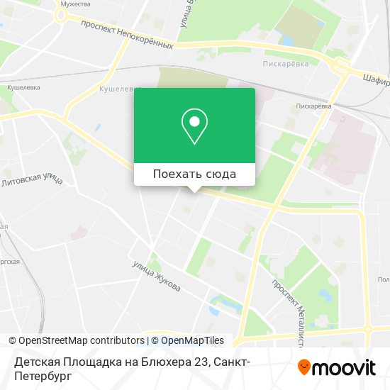 Карта Детская Площадка на Блюхера 23