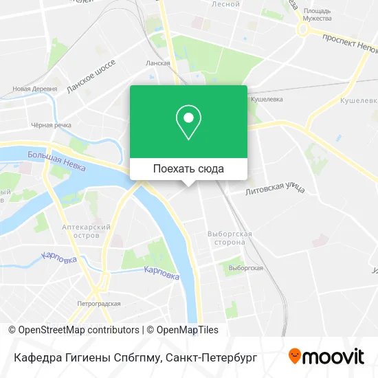 Карта Кафедра Гигиены Спбгпму