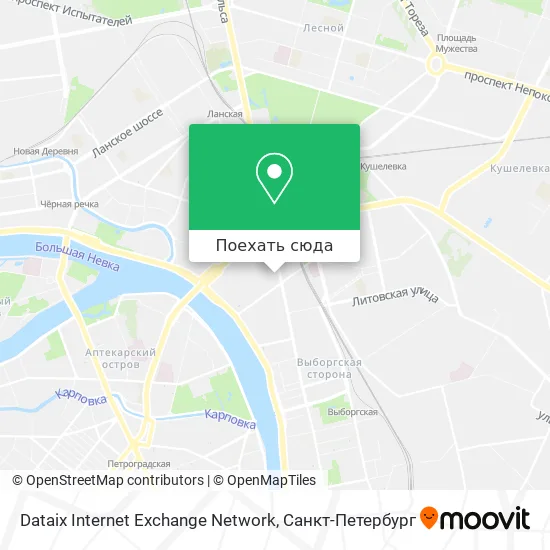 Карта Dataix Internet Exchange Network