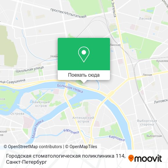 Карта Городская стоматологическая поликлиника 114