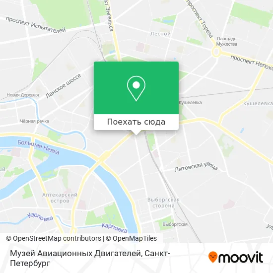 Карта Музей Авиационных Двигателей