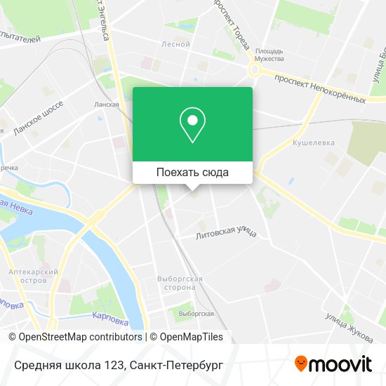 Карта Средняя школа 123