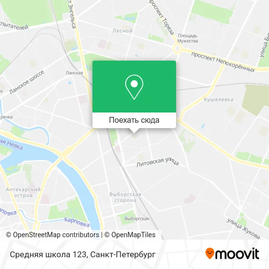 Карта Средняя школа 123