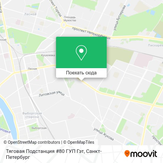 Карта Тяговая Подстанция #80 ГУП Гэт