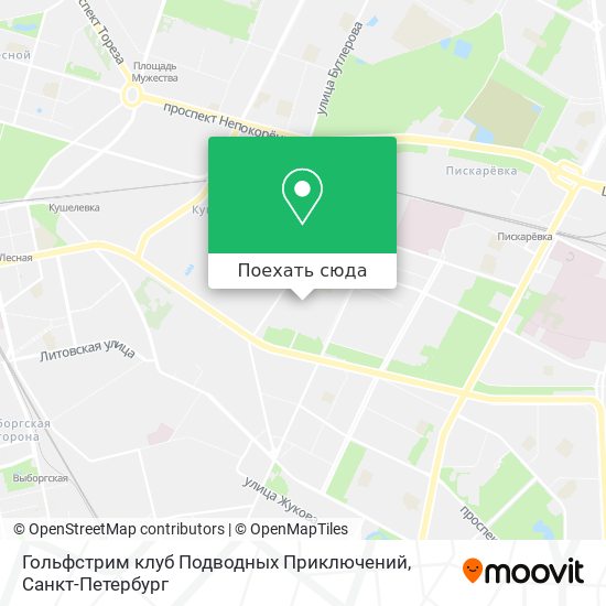 Карта Гольфстрим клуб Подводных Приключений