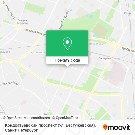 Карта Кондратьевский проспект (ул. Бестужевская)