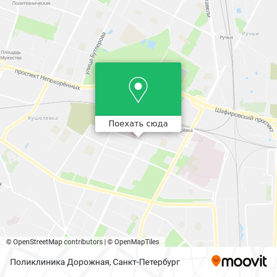 Карта Поликлиника Дорожная
