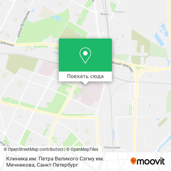 Карта Клиника им. Петра Великого Сзгму им. Мечникова