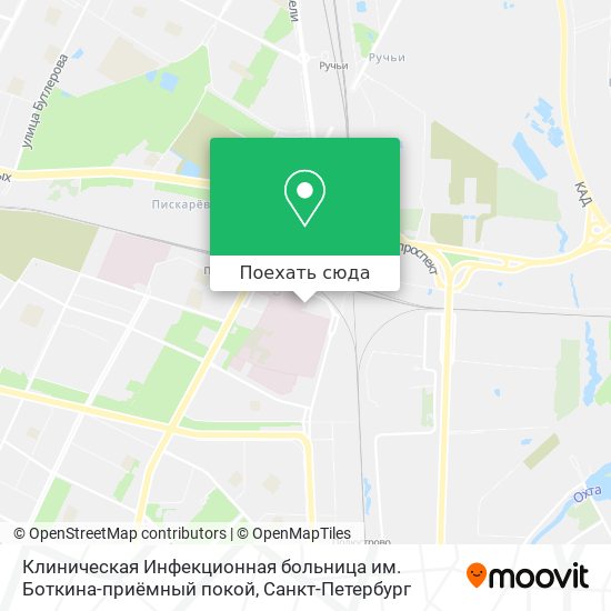 Карта Клиническая Инфекционная больница им. Боткина-приёмный покой