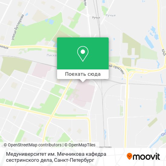 Карта Медуниверситет им. Мечникова кафедра сестринского дела
