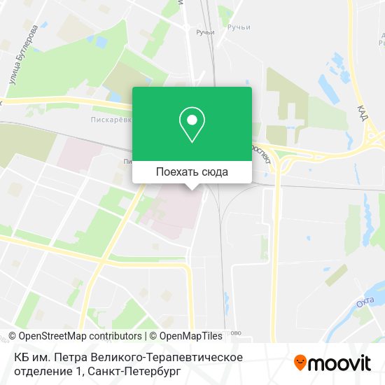Карта КБ им. Петра Великого-Терапевтическое отделение 1