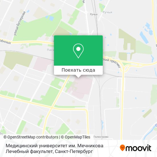 Карта Медицинский университет им. Мечникова Лечебный факультет