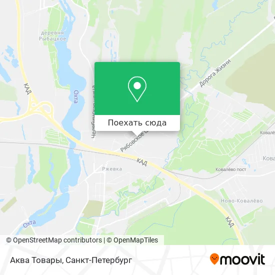 Карта Аква Товары