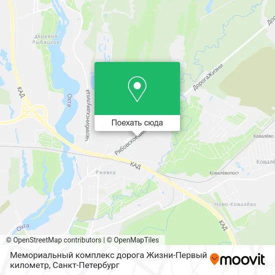 Карта Мемориальный комплекс дорога Жизни-Первый километр