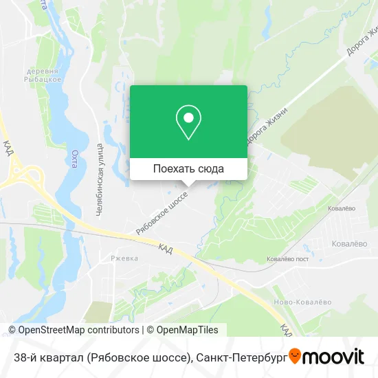 Карта 38-й квартал (Рябовское шоссе)