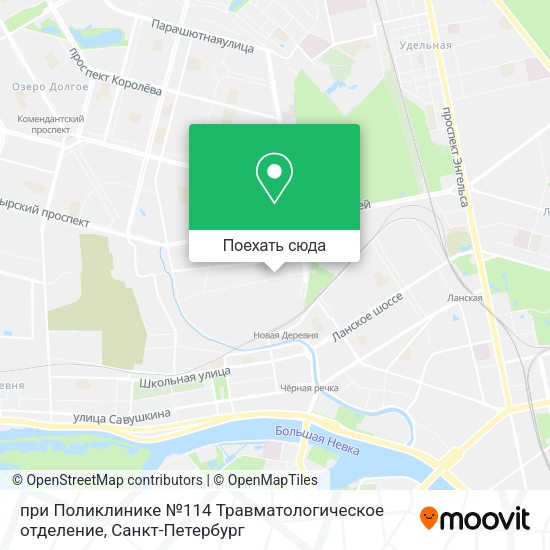 Карта при Поликлинике №114 Травматологическое отделение