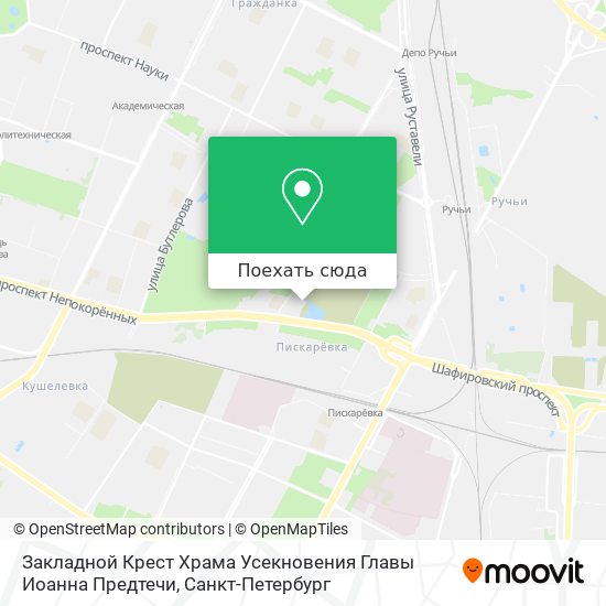 Карта Закладной Крест Храма Усекновения Главы Иоанна Предтечи
